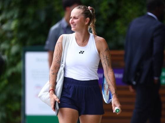 Wimbledon Championships 2025 AELTC, Saturday Practice, London, UK - 29 06 2025 Marketa Vondruseva (CZE) in Aorangi Park at Wimbledon ahead of the 2025 Championships London Wimbledon London GBR, UK NEWSPAPERS OUT Copyright: xMarkxGreenwoodx
