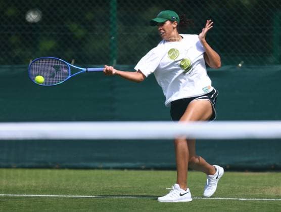 Wimbledon Championships 2025 AELTC, Saturday Practice, London, UK - 29 06 2025 Madison Keys (USA) Practices at Aorangi Park at Wimbledon ahead of the 2025 Championships London Wimbledon London GBR, UK NEWSPAPERS OUT Copyright: xMarkxGreenwoodx