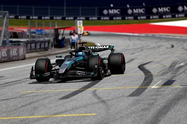 63 George Russell GBR, Mercedes AMG Petronas F1 Team , F1 Grand Prix of Austria at Red Bull Ring on June 29, 2025 in Spielberg, Austria Photo by HOCH ZWEI Spielberg Austria