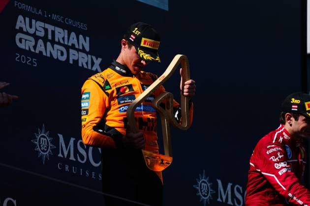 F1 - AUSTRIAN GRAND PRIX 2025 NORRIS Lando (gbr), McLaren F1 Team MCL39, portrait during the Formula 1 MSC Cruises Austrian Grand Prix 2025, 11th round of the 2025 FIA Formula One World Championship, WM, Weltmeisterschaft from June 27 to 29, 2025 on the Red Bull Ring, in Spielberg, Austria - SpielbergAustria  Copyright: xANTONINxVINCENTx
