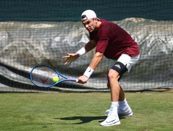 Wimbledon Championships 2025 AELTC, Saturday Practice, London, UK - 29 06 2025 Jack Draper (GBR) Practices at Aorangi Park at Wimbledon ahead of the 2025 Championships London Wimbledon London GBR, UK NEWSPAPERS OUT Copyright: xMarkxGreenwoodx
