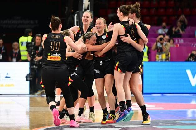 Spain v Belgium - FIBA Women s EuroBasket 2025 Final ATHENS, GREECE - JUNE 29 : The team of Belgium celebrates after winning the European title during the final match between Spain and Belgium at the FIBA Women s EuroBasket 2025 on June 29, 2025 in Athens, Greece, 29 06 2025 Athens Greece  Copyright: xPeterxDexVoechtx