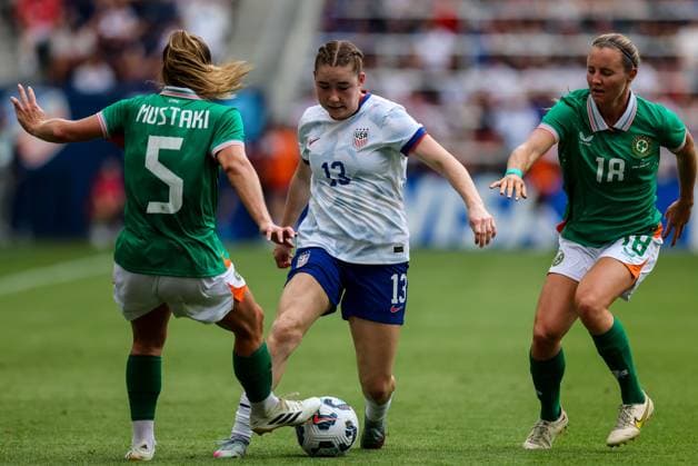 Women s International Friendly, Länderspiel, Nationalmannschaft TQL Stadium, Ohio 29 6 2025 United States vs Republic of Ireland Ireland s Kyra Carusa and Olivia Moultrie of USA Kyra Carusa and Olivia Moultrie 29 6 2025  Copyright: x INPHO RyanxByrnex RB1_9058
