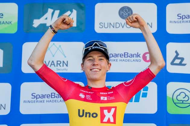 Norwegian Cycling Championships 2025 Honefoss 20250629 Johannes Kulset on the podium after the Norwegian Cycling Championships 2025 in Honefoss Photo Fredrik Varfjell NTB Honefoss Norway EDITORIAL USE ONLY RESTRICTED USE FOR BETTING COMPANIES  Copyright: xFredrikxVarfjellx xNTBx
