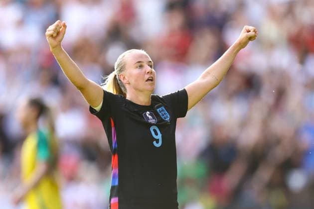England gegen Jamaika Frauen 29. Juni 2025, Leicester Internationales Freundschaftsspiel der Frauen England gegen Jamaika Beth Mead aus England feiert ihr siebtes Tor Foto Jacques Feeney Abseits Leicester UK  Copyright: xJacquesxFeeneyx xOffsidexOffside
