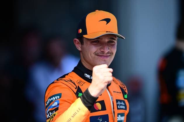 F1 Grand Prix of Austria Lando Norris of the McLaren F1 Team celebrates after the race in Spielberg, Styria, Austria, on June 29, 2025, during the 12th round of the Formula 1 World Championship, WM, Weltmeisterschaft Spielberg Styria Austria  Copyright: xAndreaxDiodatox originalFilename:diodato-formula1250629_nppKc.jpg