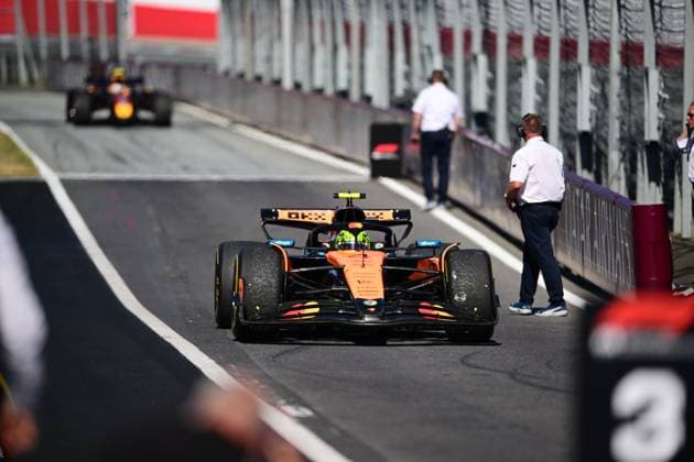 F1 Grand Prix of Austria Lando Norris of the McLaren F1 Team celebrates after the race in Spielberg, Styria, Austria, on June 29, 2025, during the 12th round of the Formula 1 World Championship, WM, Weltmeisterschaft Spielberg Styria Austria  Copyright: xAndreaxDiodatox originalFilename:diodato-formula1250629_npeNK.jpg