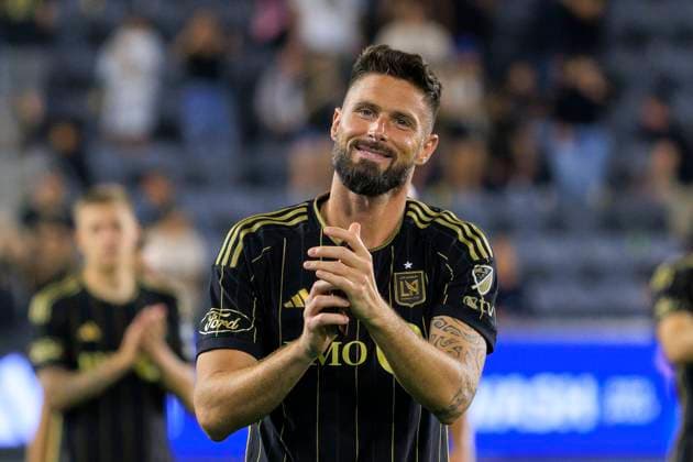 Football, Olivier Giroud before transfer from Los Ageles FC to OSC Lille, archive pictures