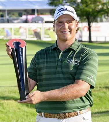 Golf: Rocket Classic Aldrich Potgieter of South Africa holds the victor s trophy after winning the Rocket Classic golf tournament on June 29, 2025, at Detroit Golf Club in Detroit, Michigan.  A14AA0004694058P