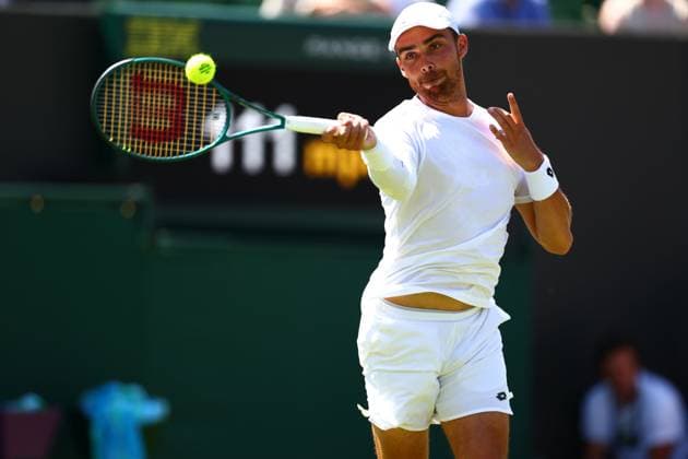 Benjamin Bonzi during his first round match Wimbledon Tennis Championships, Day 1, The All England Lawn Tennis and Croquet Club, London, UK - 30 Jun 2025London The All England Lawn Tennis and United Kingdom  Copyright: xJamesxMarsh Shutterstockx 15378842am