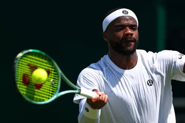 Frances Tiafoe during his first round match Wimbledon Tennis Championships, Day 1, The All England Lawn Tennis and Croquet Club, London, UK - 30 Jun 2025London The All England Lawn Tennis and United Kingdom  Copyright: xJamesxMarsh Shutterstockx 15378842ay