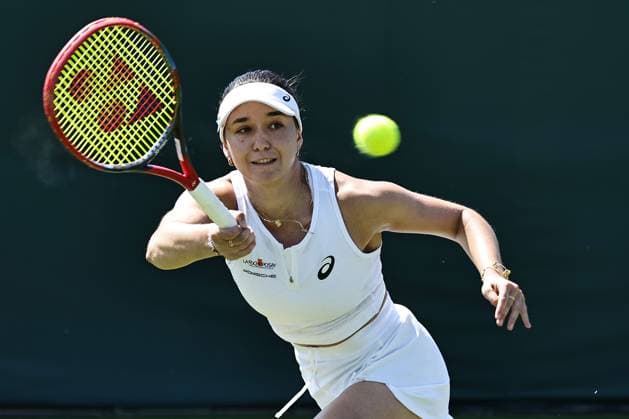 Eva Lys, GER, during first round of 2025 All England Lawn Tennis Championships at Wimbledon, womens singles, London, 30 06 2025