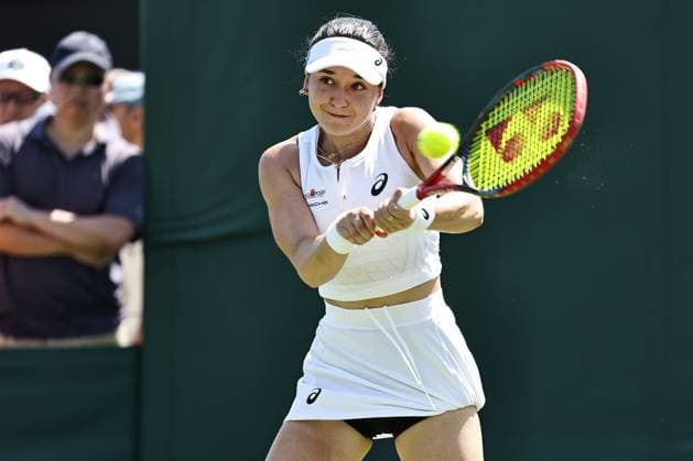 Eva Lys, GER, during first round of 2025 All England Lawn Tennis Championships at Wimbledon, womens singles, London, 30 06 2025