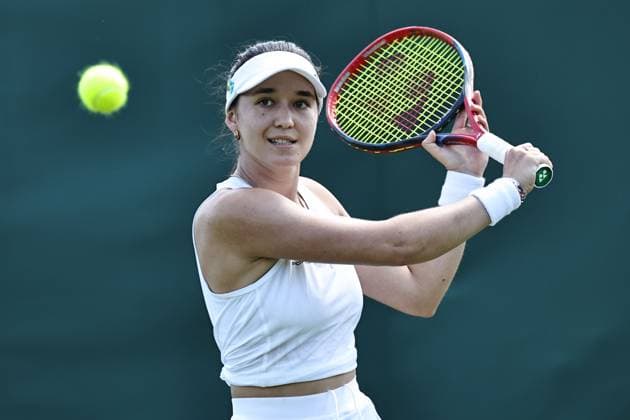 Eva Lys, GER, during first round of 2025 All England Lawn Tennis Championships at Wimbledon, womens singles, London, 30 06 2025