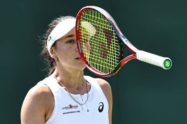 Eva Lys, GER, during first round of 2025 All England Lawn Tennis Championships at Wimbledon, womens singles, London, 30 06 2025