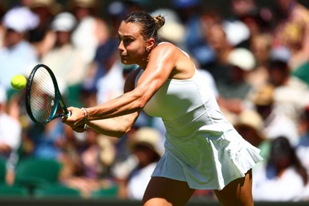Aryna Sabalenka during her first round match Wimbledon Tennis Championships, Day 1, The All England Lawn Tennis and Croquet Club, London, UK - 30 Jun 2025London The All England Lawn Tennis and United Kingdom  Copyright: xJamesxMarsh Shutterstockx 15378842ce