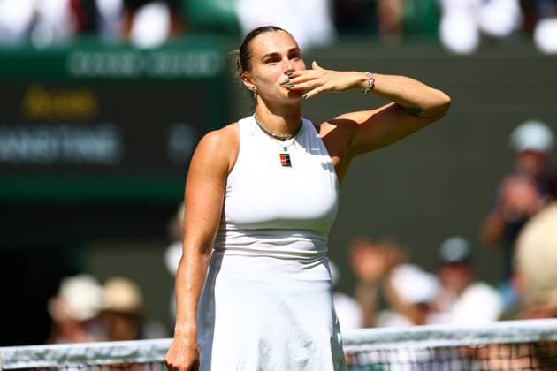 Aryna Sabalenka wins first round match Wimbledon Tennis Championships, Day 1, The All England Lawn Tennis and Croquet Club, London, UK - 30 Jun 2025London The All England Lawn Tennis and United Kingdom  Copyright: xJamesxMarsh Shutterstockx 15378842cl