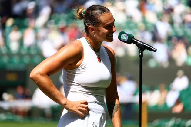 Aryna Sabalenka wins her first round match Wimbledon Tennis Championships, Day 1, The All England Lawn Tennis and Croquet Club, London, UK - 30 Jun 2025London The All England Lawn Tennis and United Kingdom  Copyright: xJamesxMarsh Shutterstockx 15378842ct