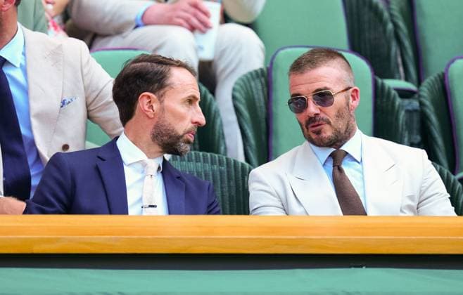 Gareth Southgate and David Beckham watching the action in the Royal Box on Centre Court Wimbledon Tennis Championships, Day 1, The All England Lawn Tennis and Croquet Club, London, UK - 30 Jun 2025London The All England Lawn Tennis and United Kingdom  Copyright: xJavierxGarcia Shutterstockx 15378843dl