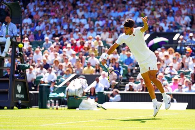 Carlos Alcaraz during his first round match Wimbledon Tennis Championships, Day 1, The All England Lawn Tennis and Croquet Club, London, UK - 30 Jun 2025London The All England Lawn Tennis and United Kingdom  Copyright: xJavierxGarcia Shutterstockx 15378843dp