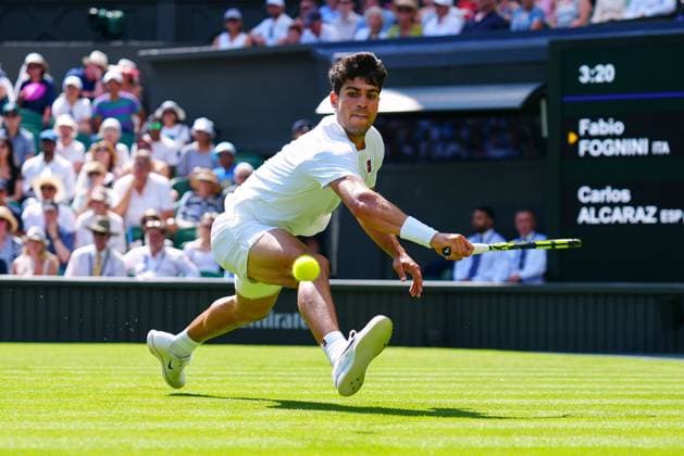 Carlos Alcaraz during his first round match Wimbledon Tennis Championships, Day 1, The All England Lawn Tennis and Croquet Club, London, UK - 30 Jun 2025London The All England Lawn Tennis and United Kingdom  Copyright: xJavierxGarcia Shutterstockx 15378843ds
