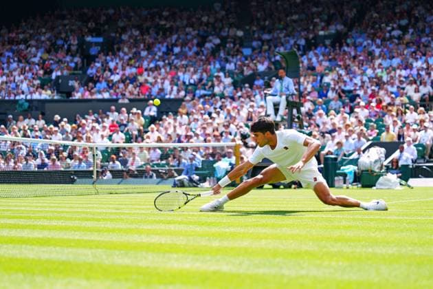 Carlos Alcaraz during his first round match Wimbledon Tennis Championships, Day 1, The All England Lawn Tennis and Croquet Club, London, UK - 30 Jun 2025London The All England Lawn Tennis and United Kingdom  Copyright: xJavierxGarcia Shutterstockx 15378843dz