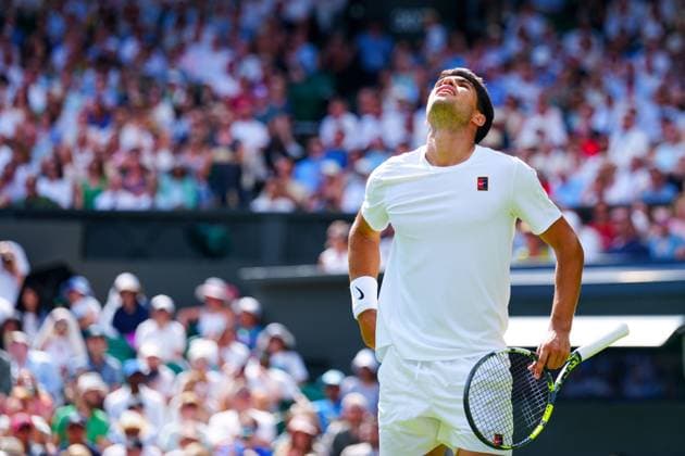 Carlos Alcaraz during his first round match Wimbledon Tennis Championships, Day 1, The All England Lawn Tennis and Croquet Club, London, UK - 30 Jun 2025London The All England Lawn Tennis and United Kingdom  Copyright: xJavierxGarcia Shutterstockx 15378843ee