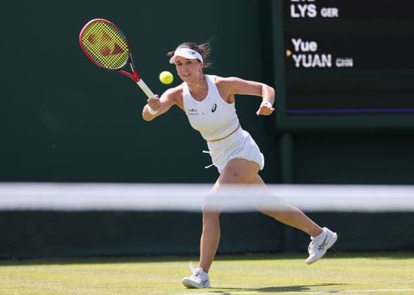 Eva Lys GER , Women Singles, Ladies Singles Tennis Wimbledon 2025 Grand Slam ITF ATP WTA AELTC London Great Britain 30 June 2025 Copyright: xJuergenxHasenkopfx