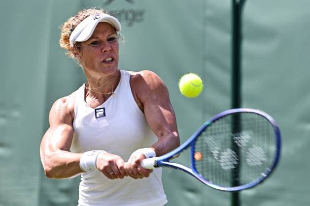 Laura Siegemund, GER, during first round of 2025 All England Lawn Tennis Championships at Wimbledon, womens singles, London, 30 06 2025