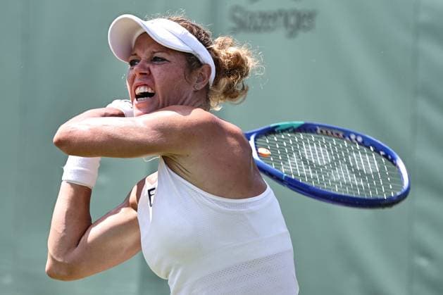 Laura Siegemund, GER, during first round of 2025 All England Lawn Tennis Championships at Wimbledon, womens singles, London, 30 06 2025