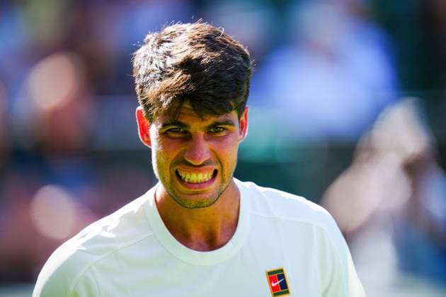 Carlos Alcaraz during his first round match Wimbledon Tennis Championships, Day 1, The All England Lawn Tennis and Croquet Club, London, UK - 30 Jun 2025London The All England Lawn Tennis and United Kingdom  Copyright: xJavierxGarcia Shutterstockx 15378843hd
