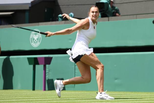 June 30, 2025, London, Celestynow, England: ARYNA SABALENKA during the match against C. Branstine of Canada in the first round of Championships 2025 at Wimbledon AELTC in London. Sabalenka won 6:1, 7:5 London England - ZUMAc278 20250630_zsp_c278_032 Copyright: xMarcinxCholewinskix
