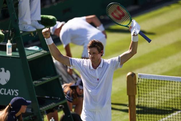 Nicolas Jarry during his first round match Wimbledon Tennis Championships, Day 1, The All England Lawn Tennis and Croquet Club, London, UK - 30 Jun 2025London The All England Lawn Tennis and United Kingdom  Copyright: xEllaxLing Shutterstockx 15378844ar