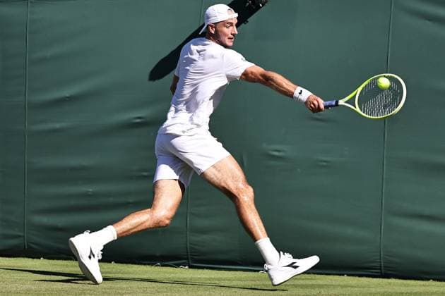 Jan Lennard Struff, GER, during first round of 2025 All England Lawn Tennis Championships at Wimbledon, mens singles, London, 30 06 2025