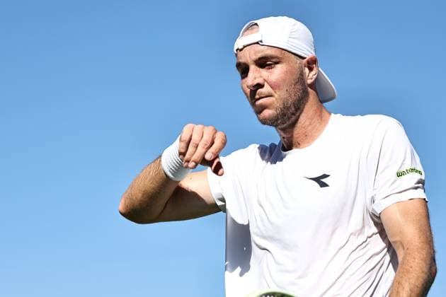 Jan Lennard Struff, GER, during first round of 2025 All England Lawn Tennis Championships at Wimbledon, mens singles, London, 30 06 2025