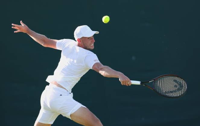 Filip Misolic AUT , Men Singles, Men s Singles Tennis Wimbledon 2025 Grand Slam ITF ATP WTA AELTC London Great Britain 30 June 2025 Copyright: xJuergenxHasenkopfx