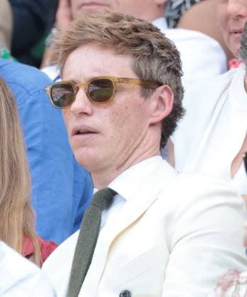 Actor Eddie Redmayne watches tennis in the Royal Box on day one of the 2025 Wimbledon Championships in London on Monday, June 30, 2025.  LON2025063017 HUGOxPHILPOTT