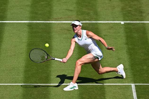 Wimbledon - First Round Elina Svitolina (UKR) during her first round match at the 2025 Wimbledon Championships at the AELTC in London, GREAT BRITAIN, on July 1, 2025. Photo by Corinne Dubreuil ABACAPRESS.COM London United Kingdom  Copyright: xDubreuilxCorinne ABACAx