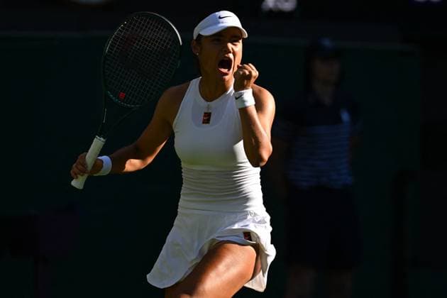 Wimbledon - First Round Emma Raducanu (GBR) during her first round match at the 2025 Wimbledon Championships at the AELTC in London, GREAT BRITAIN, on July 1, 2025. Photo by Corinne Dubreuil ABACAPRESS.COM London United Kingdom  Copyright: xDubreuilxCorinne ABACAx