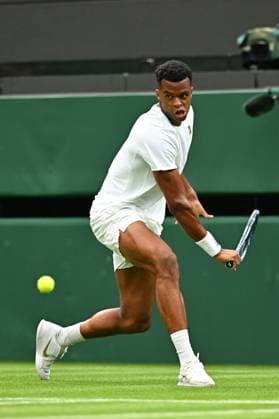 Wimbledon - First Round Giovanni MPETSHI PERRICARD (FRA) during his first round match at the 2025 Wimbledon Championships at the AELTC in London, GREAT BRITAIN, on June 30, 2025. Photo by Corinne Dubreuil ABACAPRESS.COM London United Kingdom  Copyright: xDubreuilxCorinne ABACAx