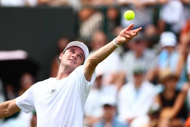 Johannus Monday during his first round match Wimbledon Tennis Championships, Day 2, The All England Lawn Tennis and Croquet Club, London, UK - 01 Jul 2025London The All England Lawn Tennis and United Kingdom  Copyright: xJamesxMarsh Shutterstockx 15380418o