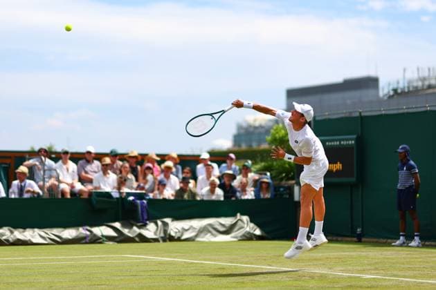 Roberto Carballes Baena during his first round match Wimbledon Tennis Championships, Day 2, The All England Lawn Tennis and Croquet Club, London, UK - 01 Jul 2025London The All England Lawn Tennis and United Kingdom  Copyright: xJamesxMarsh Shutterstockx 15380418ae