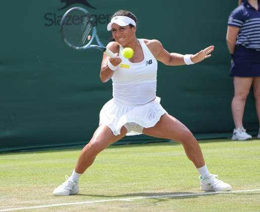 Tennis - 2025 Wimbledon Championships - Women™s Singles - Round One - Match Heather Watson v Clara Tausonl - All England Lawn Tennis & Croquet Club - Tuesday 1st July 2025 Heather Watson 