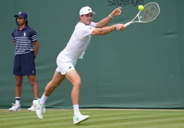 Tennis - 2025 Wimbledon Championships - Men™s Singles - Round One - Match Johannus Monday v Tommy Paul - All England Lawn Tennis & Croquet Club - Tuesday 1st July 2025 Tommy Paul of USA 