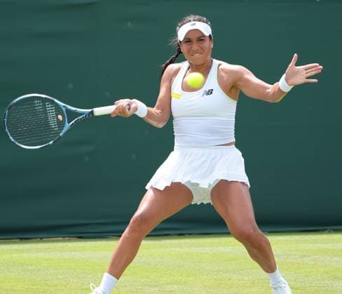 Tennis - 2025 Wimbledon Championships - Women™s Singles - Round One - Match Heather Watson v Clara Tausonl - All England Lawn Tennis & Croquet Club - Tuesday 1st July 2025 Heather Watson 