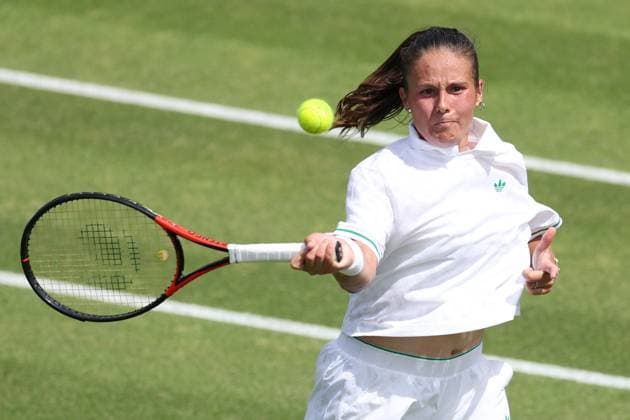 July 1, 2025, London, Celestynow, England: DARIA KASATKINA of Australia during the match against E. Arango of Colombia in the first round of Championships 2025 at Wimbledon AELTC in London. London England - ZUMAc278 20250701_zsp_c278_049 Copyright: xMarcinxCholewinskix