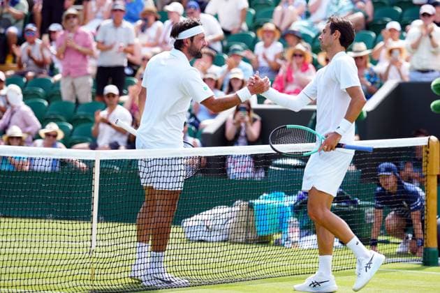 Nikoloz Basilashvili celebrates victory in his first round match against Lorenzo Musetti Wimbledon Tennis Championships, Day 2, The All England Lawn Tennis and Croquet Club, London, UK - 01 Jul 2025London The All England Lawn Tennis and United Kingdom  Copyright: xJavierxGarcia Shutterstockx 15380417cy