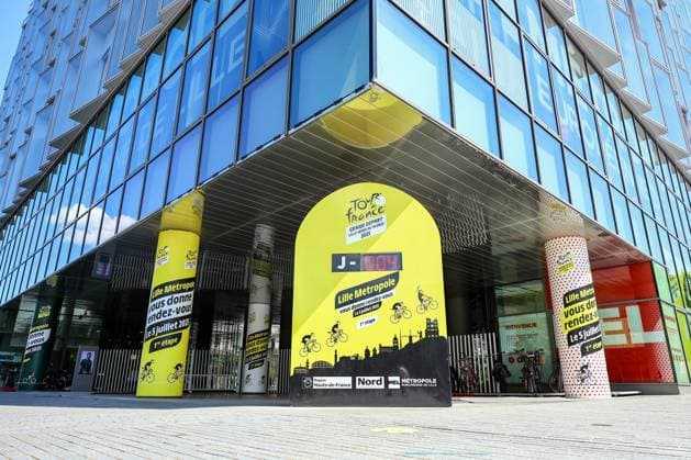 Picture taken in the citycenter during preparations ahead of the 2025 Tour de France cycling race, Tuesday 01 July 2025, in Lille, France. The 112th edition of the Tour de France starts on Saturday 5 July in Lille, France, and will finish in Paris, France on the 27th of July. DAVIDxPINTENS  x128213969x