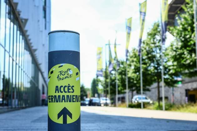 Picture taken in the citycenter during preparations ahead of the 2025 Tour de France cycling race, Tuesday 01 July 2025, in Lille, France. The 112th edition of the Tour de France starts on Saturday 5 July in Lille, France, and will finish in Paris, France on the 27th of July. DAVIDxPINTENS  x128213990x