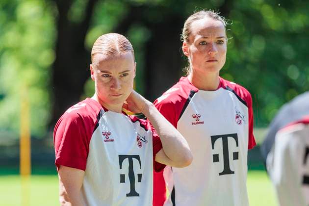 Training kick-off, 1 FC Köln Women 01 07 2025 Anna Gerhardt 1 FC Köln, 21 , Lisa Schmitz 1 FC Köln, 1 at the training kick-off of the 1 FC Köln Women on 01 07 2025 at the Geißbockheim in Cologne Copyright: xBEAUTIFULxSPORTS Meuselx